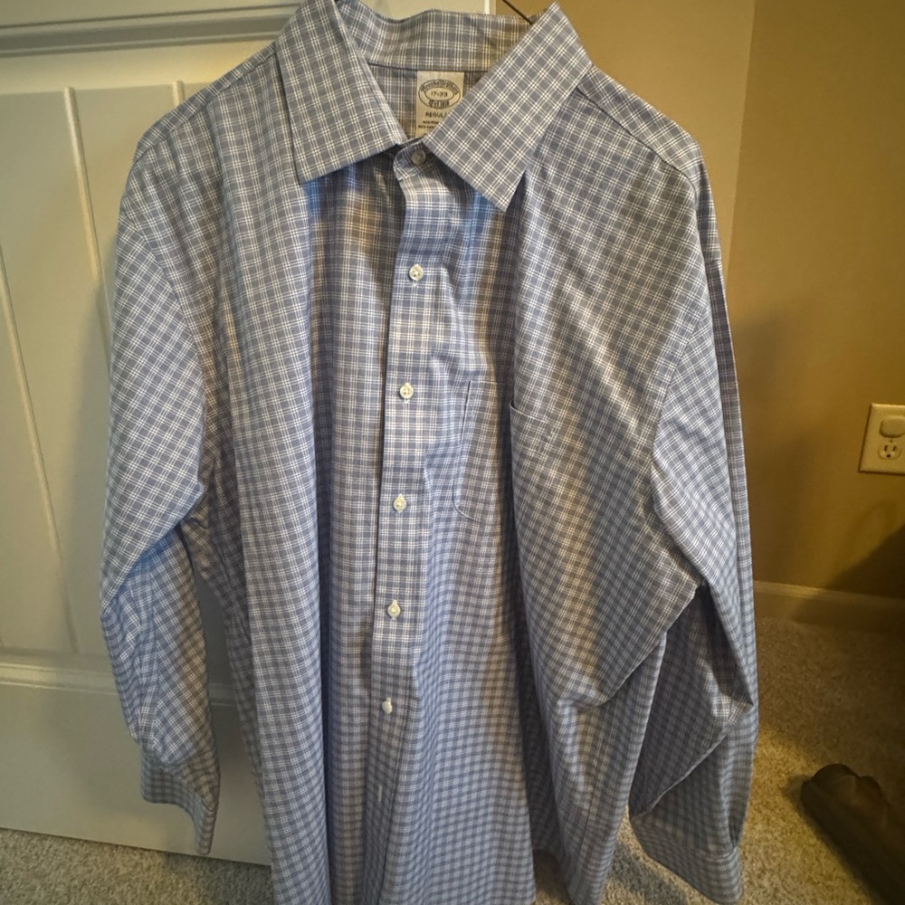 Brooks Brothers Light Blue Plaid Shirt